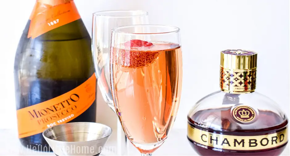 Chambord and champagne